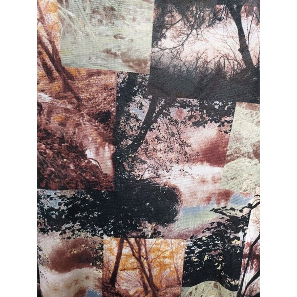 Vintage The Collection Womens Sheer Long Sleeve Top, All over Print, Size 2X - Picture 2 of 4